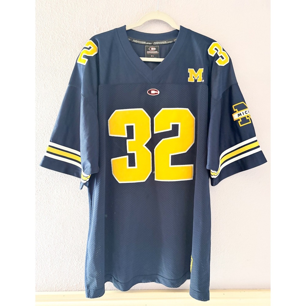 VINTAGE Michigan Wolverines #32 Football Jersey Colosseum Men's XL